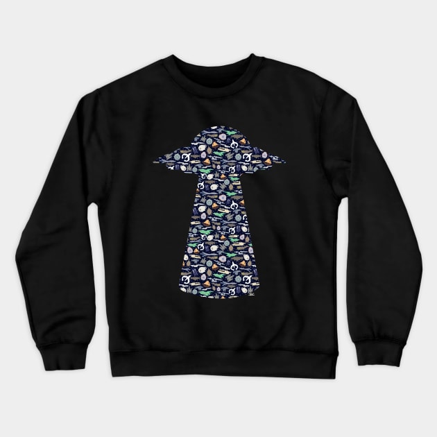 Sci-Fi Space Ships (Shape) Crewneck Sweatshirt by SpectreSparkC